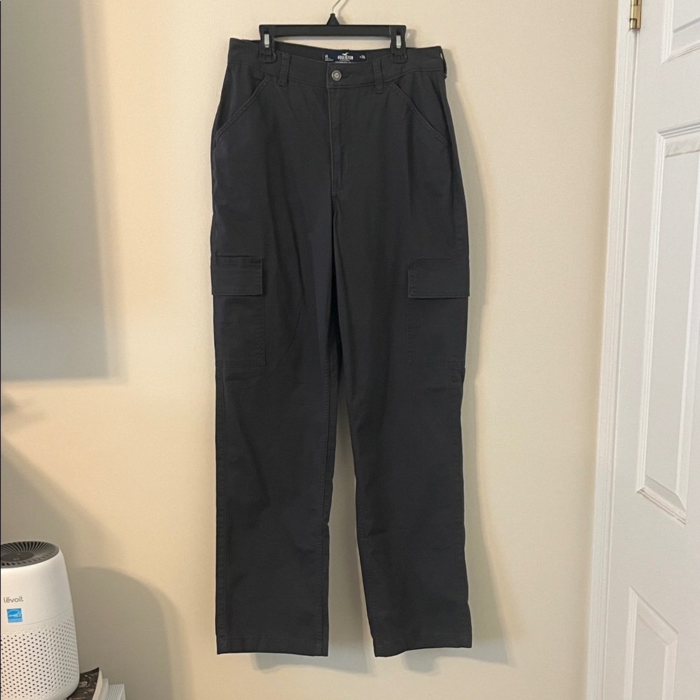 Hollister Men's Dark Gray Cargo Pants